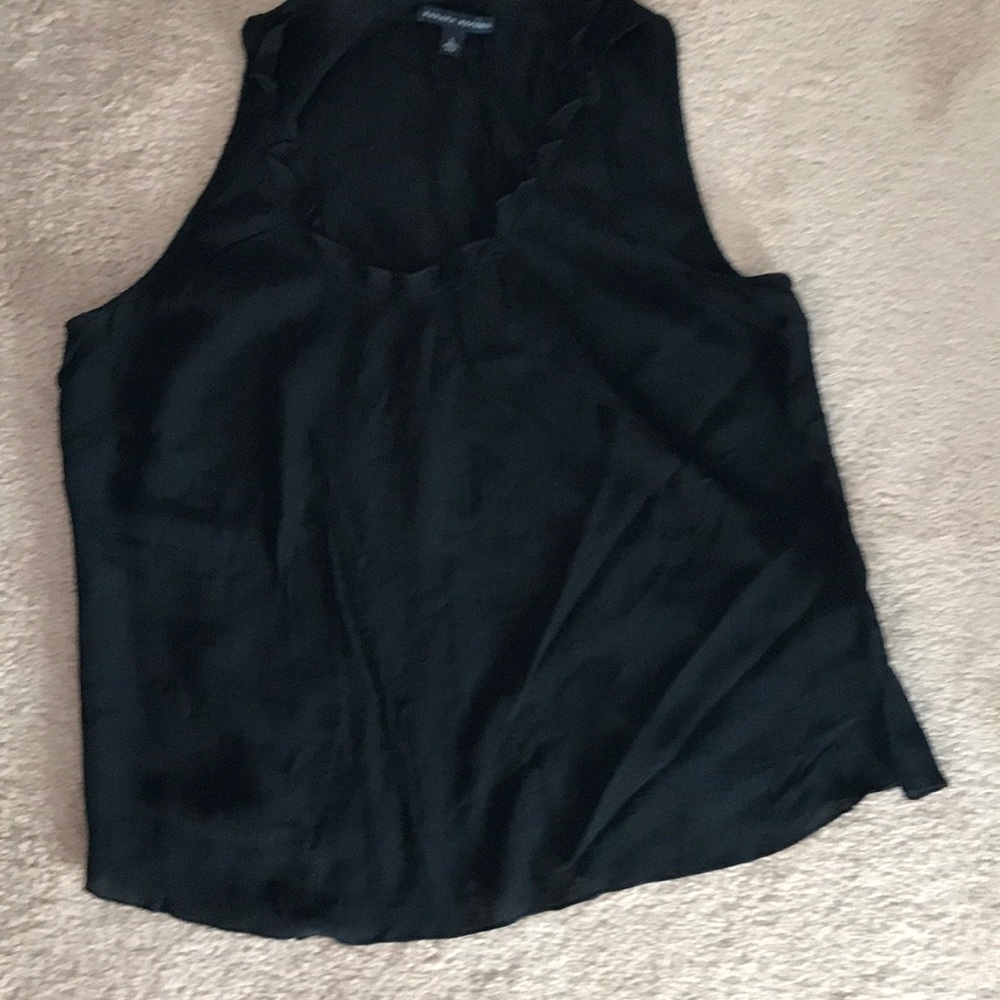 Black crepe tank
